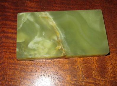 Unique Rare Brazilian Green & Brown Onyx Plinth / Base