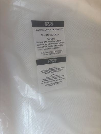 Sleigh cot with brand new mattress