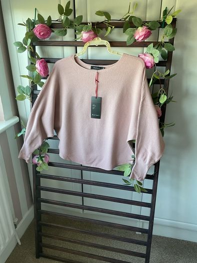 jumper Bnwt dusky pink batwing style jumper size xsmall (uk 8)