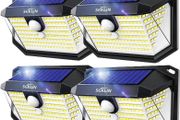 Solar Security Lights Outdoor Super Bright Wireless 178 LED Solar Wall Lights 270 Degree Wide Angle Solar Motion Sensor Lights IP65 Waterproof Outside Solar Powered Flood Lighting for Fence Garden 4 Pack (FREE POSTAGE)