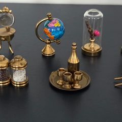 10 Miniature Brass Figurines Collection
