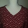 Zara burgundy midi dress uk 10 to small 12 Image 4