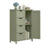Bathroom Storage Cabinet with Drawers Muted Sage Green Image 6
