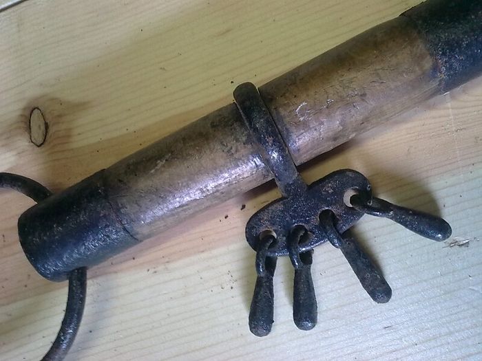 Unusual old wood and metal horse bit