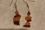 Handmade Carnelian Crystal Earrings