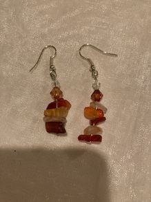 Handmade Carnelian Crystal Earrings