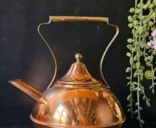 Vintage Copper Kettle with Brass Handle