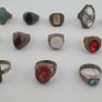 15 Old Fashioned Brass Rings Rustic Decorative Jewellery Lot Image 6