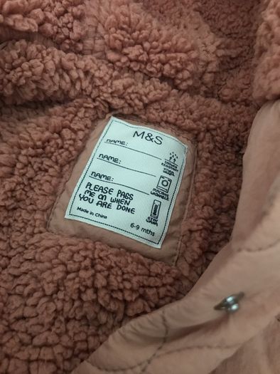 m and s baby coat