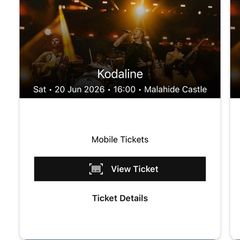 Kodaline Tickets