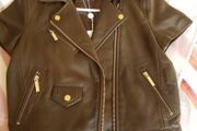 BNWT - Michael Kors leather moto Jacket UK 8