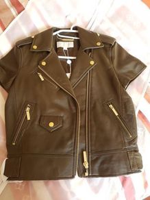 BNWT - Michael Kors leather moto Jacket UK 8