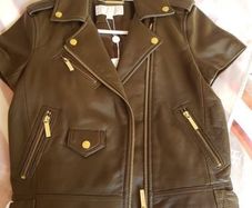 BNWT - Michael Kors leather moto Jacket UK 8