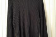 River Island Black Ribbed Polo