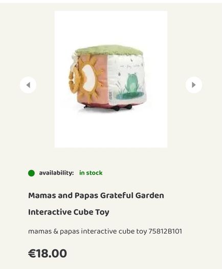 Mamas and Papas Wooden Play Gym with Play Cube