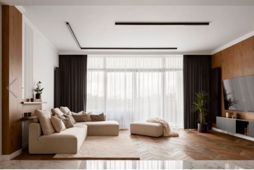 Curtain moulding profile with Led option 2 metres lenght