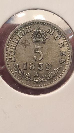 silver 5 munze German states 1859