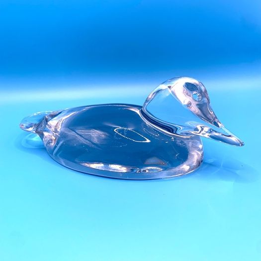 Vintage Villeroy & Boch Glass Mallard Duck Figurine