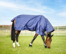 Horse Rug - Turfmasters Check Medium Weight, Waterproof, Full Neck 5'3"