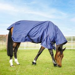 Horse Rug - Turfmasters Check Medium Weight, Waterproof, Full Neck 5'3"