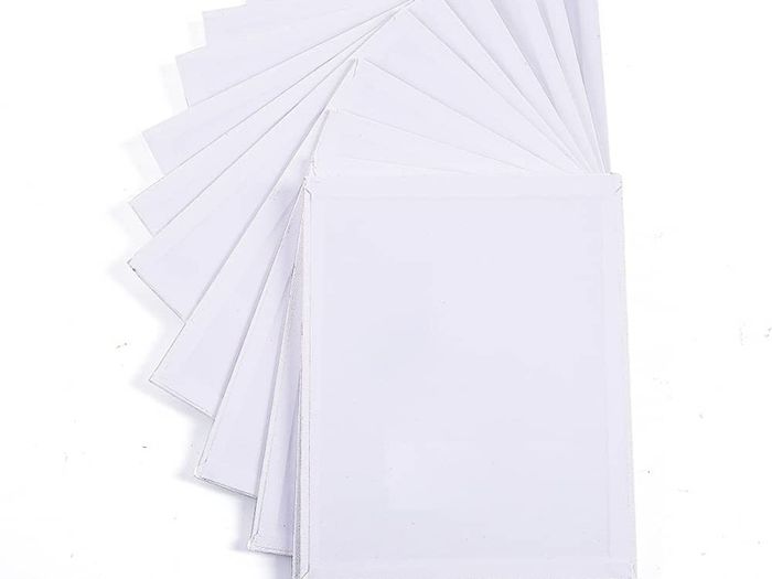20x25cm Canvas Panels 12pcs 280GSM/ Artist Canvas Board 100% Cotton 0.3cm Thinkness/ Blank/ Triple Primed/ Acid Free/ Medium Grain