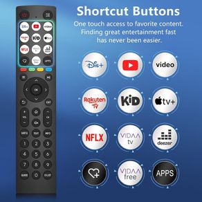 Remote Control For Hisense Vidaa 4k Uhd Fhd Qled Led Lcd Hdtv Smart Tv
