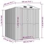 Garden Shed Anthracite 192x191x223 cm Galvanised Steel Image 5
