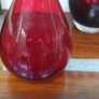 Beautiful Collection of Three Vintage Hand-Blown Gourd/Bottle-Shaped Vases in Dark Red, Red and Orange Transparent Glass, Excellent Condition Image 10