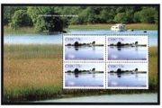 2006 Ireland Inland Waterways of Ireland Commemorative Stamp Booklet Pane featuring River Shannon, Kockvicar, Co. Roscommon Mint Never Hinged (MNH). Hibernian HP169