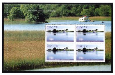 2006 Ireland Inland Waterways of Ireland Commemorative Stamp Booklet Pane featuring River Shannon, Kockvicar, Co. Roscommon Mint Never Hinged (MNH). Hibernian HP169