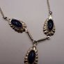Vintage sterling silver necklace lapiz lazuli Image 4