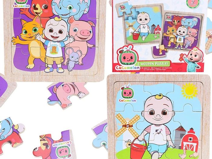 My First Puzzles - Pack of 2 Wooden Jigsaw Puzzles - Toddler Toys - Age 18 Months +
