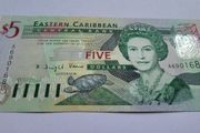 Caribbean 5 Dollars 2008, UNC - - F notes