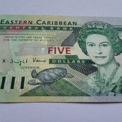 Caribbean 5 Dollars 2008, UNC - - F notes