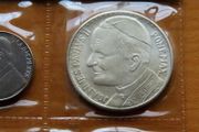 Pope John Paul II Vintage Vatican coins &amp; silver or silver plate? medal collection