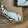 River Island strap gold Perspex heels Image 2