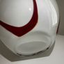 Large White & Red Studio Art Glass Vase Image 5