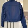 Primark Dark Blue Faux Leather Asymmetrical Moto Biker-Style Jacket Image 2