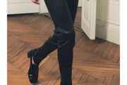 Zara real leather stretchy trousers, new, size L . RRP 239