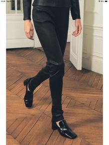 Zara real leather stretchy trousers, new, size L . RRP 239