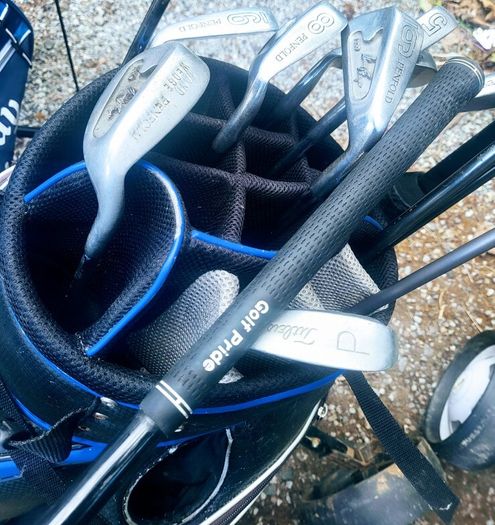 Set of golf clubs