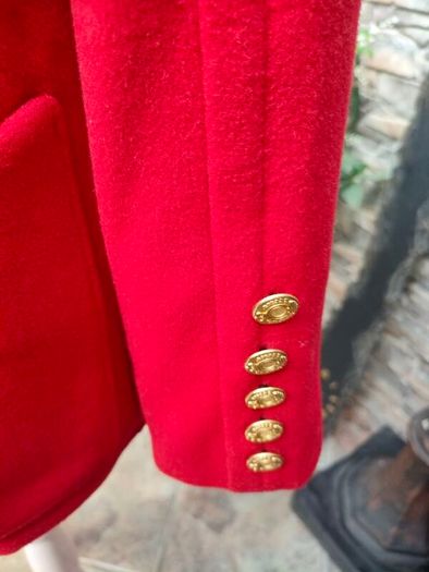 Vintage Klein petite Paris Red wool blazer size 36 Small Postage included
