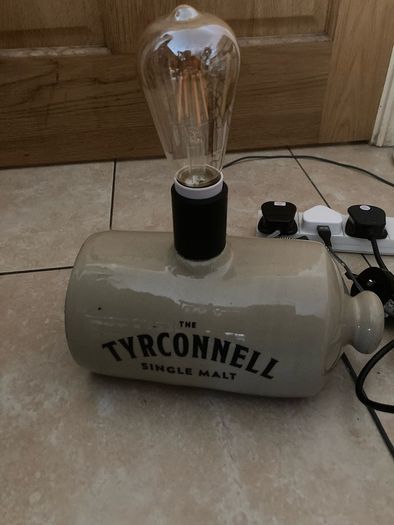 Irish whiskey stone ware bottle light postage available