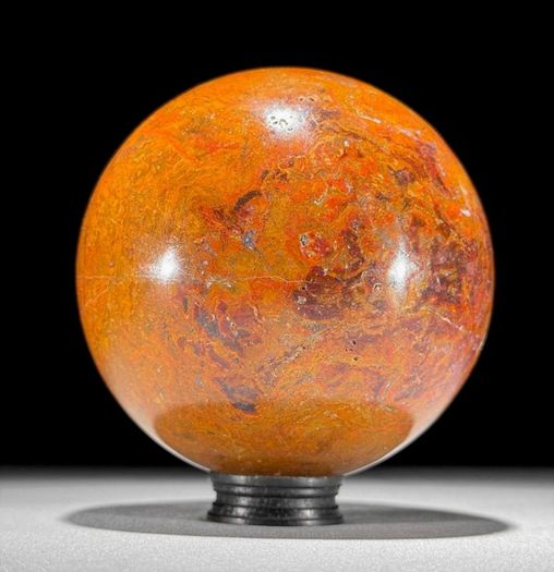 Sphere On Stand - Red Jasper