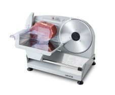 Meat Slicer, Electric Deli Slicer with 190mm SUS420 Blade & 0-15mm Adjustable Thickness, 200W Home Food-Slicer for Frozen Meat, Ham, Baguett, Steak