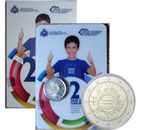 San Marino 2 Euro Brilliant Uncirculated Coin 2012 - 10 Years of Euro Cash