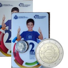 San Marino 2 Euro Brilliant Uncirculated Coin 2012 - 10 Years of Euro Cash
