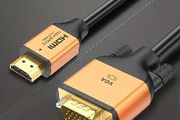 Audio Interface To VGA Adapter, 1080P Audio InterfaceMale To VGA Male Video Converter Cord VGA Adapter Support Convert Signal From Input Laptop PC HDTV To VGA Output Monitors Projector (6FT/ 1.83M)