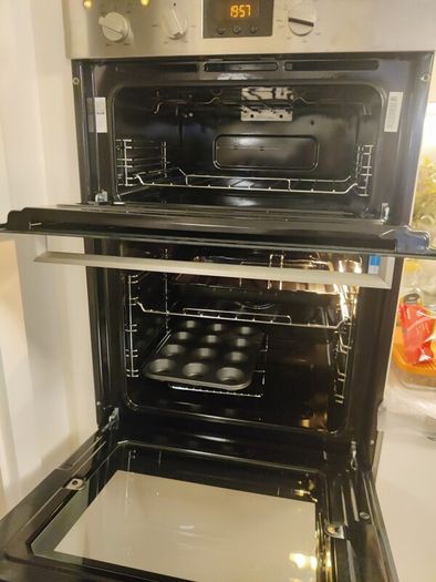 Brand New Indesit Double Oven IDD 6340 IX Removed from New Build Showhouse