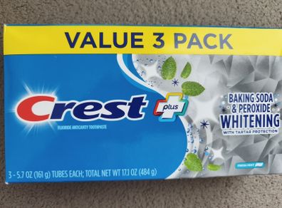 Crest 3 x Toothpaste Whitening Baking Soda and Peroxide,